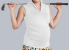 Sleeveless Maternity Golf Shirt (White)