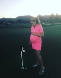 LPGA Player Sydnee Michaels Wears All Pink Playing 9 Skort and Shirt to Breast Cancer Fundraiser