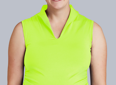Sleeveless Maternity Golf Shirt (Bright Yellow) Final Sale