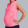 Sleeveless Maternity Golf Shirt (Pink)